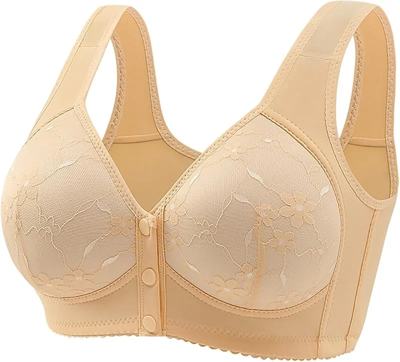 Genérico Sujetador Talla Grande Ropa Interior del Chaleco del Sujetador del Cierre Frontal de Las Mujeres sin el Anillo de Acero Ropa Interior Hermosa de la Parte Posterior Mono Esqui Mujer — Ropa esqui