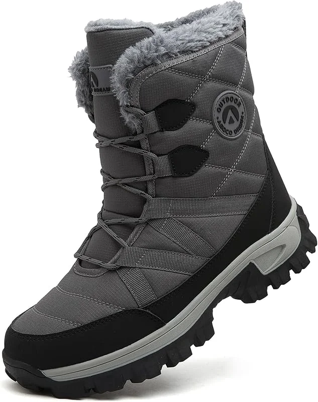Botas de Nieve Hombre Impermeables Botines para Invierno Forro CálidoAntideslizante Botas de Senderismo — Equipo esqui