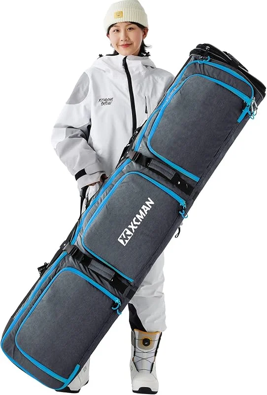 XCMAN Bolsa de snowboard resistente de 160, 190 cm, adecuada para mochila de skate, viajes en avión — Equipo esqui