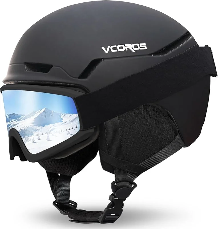 VCOROS Casco de Esquí Kit con Gafas de Esquí DXH816 para Esquí — Equipo esqui