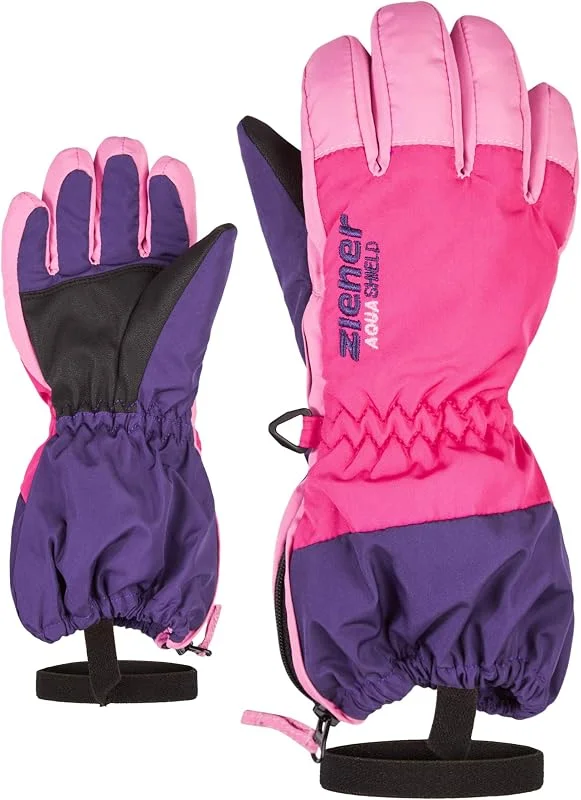 Ziener Baby Levio AS Minis Guantes de esquí, Deportes de Invierno, Impermeables, Transpirables, Color Morado Oscuro, 104 — Ropa esqui