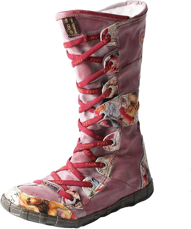 TMA EYES Botas de nieve para mujer, de felpa, suaves, con forro de piel sintética, cremallera lateral — Equipo esqui