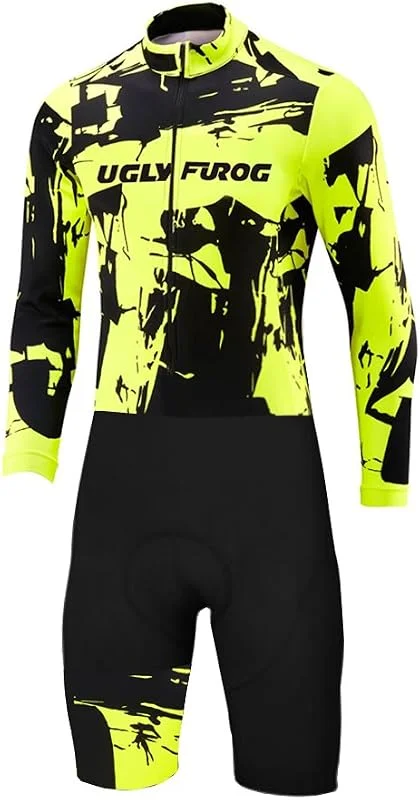 UGLY FROG Nuevos Bodies Hombres De La Manga del Cortocircuito del Verano Traje De Baño Transpirable Skinsuit Stes con Gel Pad Ropa De Deporte Exterior Triatlón Ropa — Ropa esqui