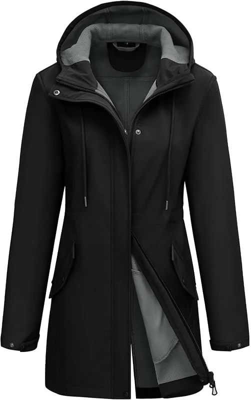 Yuson Girl Chaqueta Softshell Mujer Impermeable Chaqueta de Entretiempo — Ropa esqui